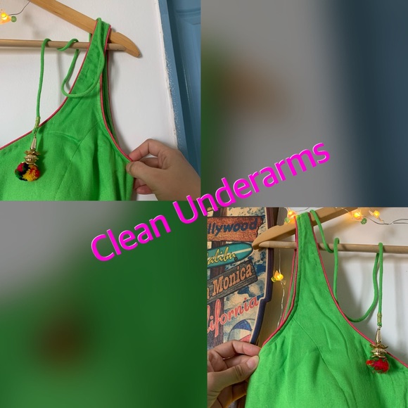 🤩 PADDED DEEP NECK Stitched Kurta in Parrot Green Colour - Picture 12 of 17